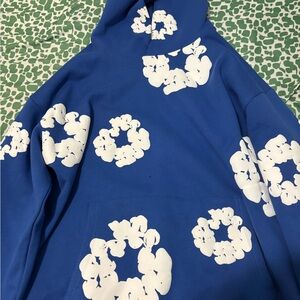 Denim Tears Blue Hoodie Size Small 100% REAL